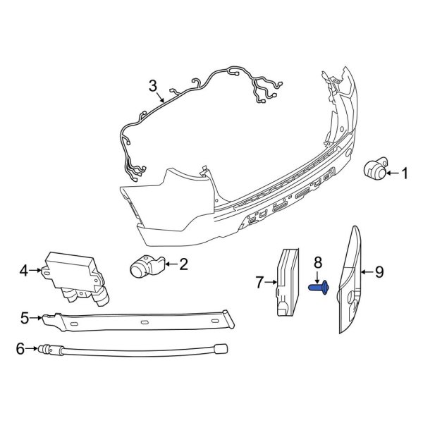 Blind Spot Detection System Warning Sensor Screw