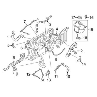 Land Rover OE - Cooling - Hoses & Lines (W/O Extra Cooling), (2.0L Gas)