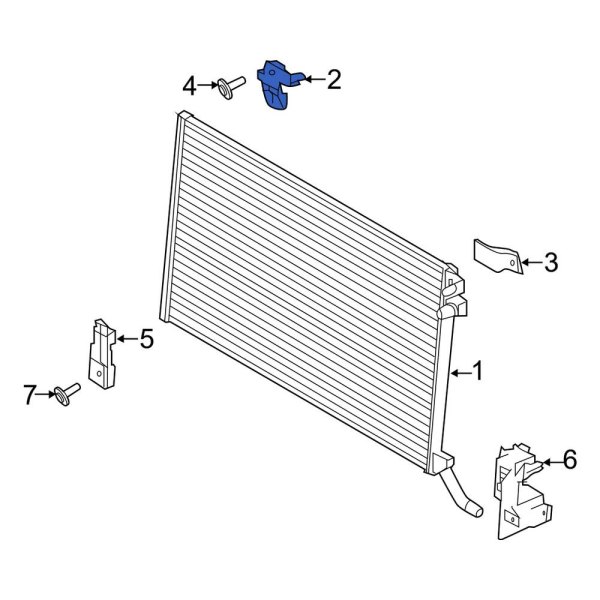 Land Rover OE LR128698 Right Upper Intercooler Bracket