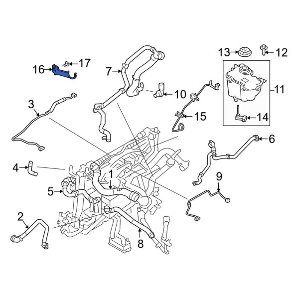 Radiator Coolant Hose Bracket