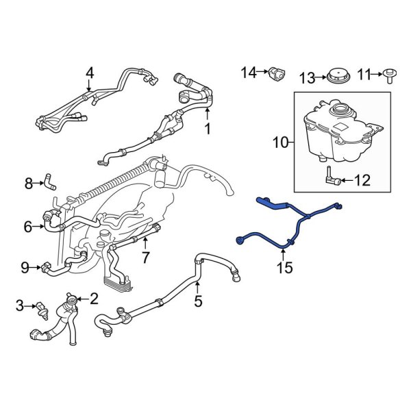 Land Rover OE LR091813 - Engine Coolant Overflow Hose