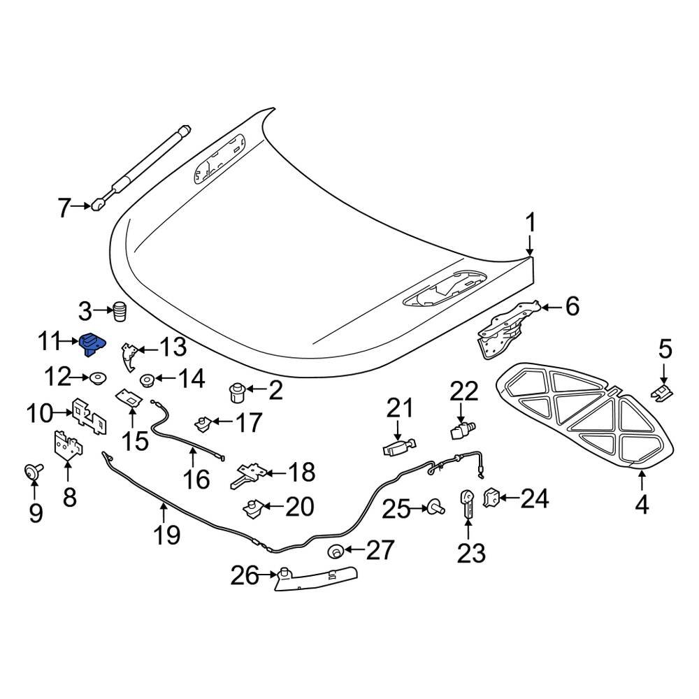 Land Rover OE LR138829 - Front Hood Latch Striker Plate