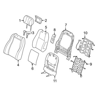 Land Rover OE - Seats & Tracks - Passenger Seat Components (Seat Back, W/O Cooled Seats)