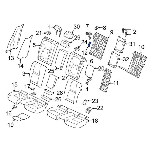 Seat Back Frame Cap