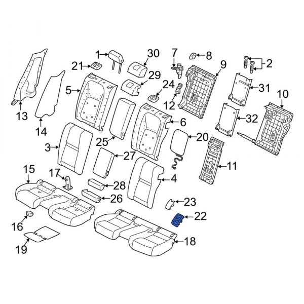 Child Restraint Anchor Plate Bezel