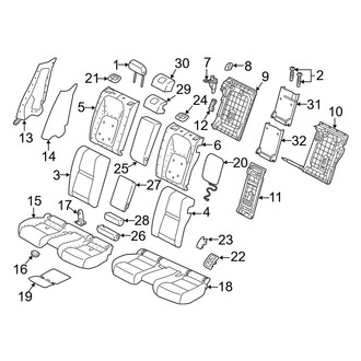 Land Rover OE - Seats & Tracks - Rear Seat Components