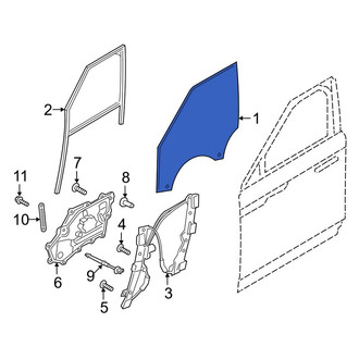 Land Rover OE - Front Right Door Glass