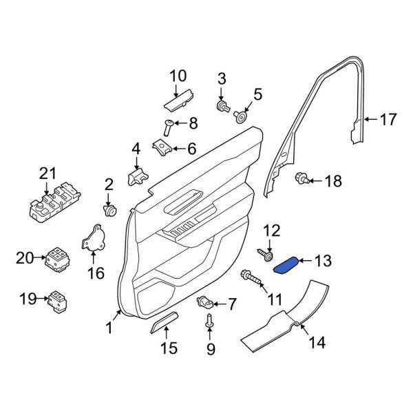 Interior Door Handle Screw Cap