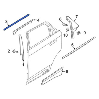 Land Rover OE - Rear Left Upper Door Reveal Molding