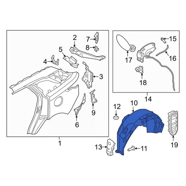 Quarter Panel Splash Shield