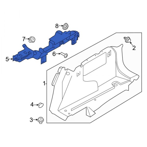 Quarter Panel Trim Panel Bracket