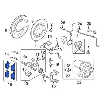 Land Rover OE - Rear Disc Brake Pad Set