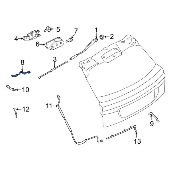 Back Glass Washer Nozzle