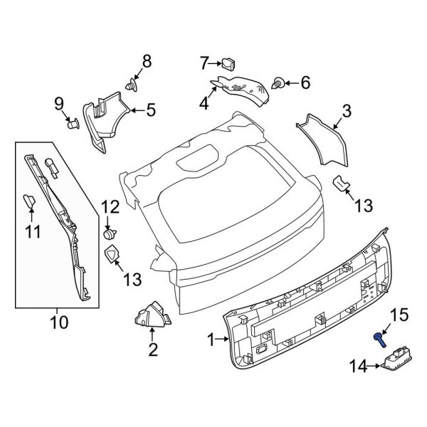 Liftgate Pull Handle Screw