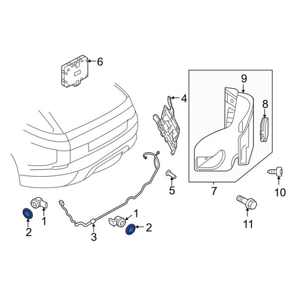 Parking Aid Sensor Retaining Ring