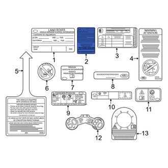 Land Rover OE - Tire Information Label
