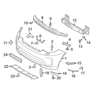 Land Rover OE - Front Bumper & Grille - Bumper & Components (W/O Dynamic Design Package)