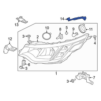 Land Rover OE - Left Upper Outer Headlight Bracket