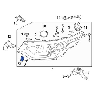 Land Rover OE - Left Inner Headlight Bracket