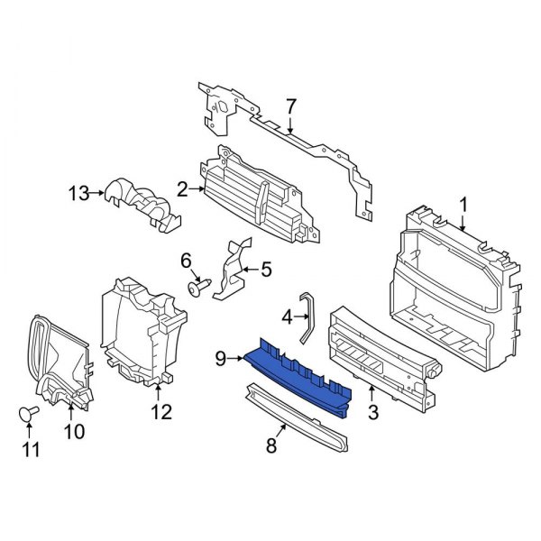 Radiator Support Air Deflector