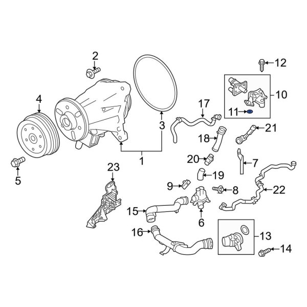 Engine Coolant Water Outlet Seal