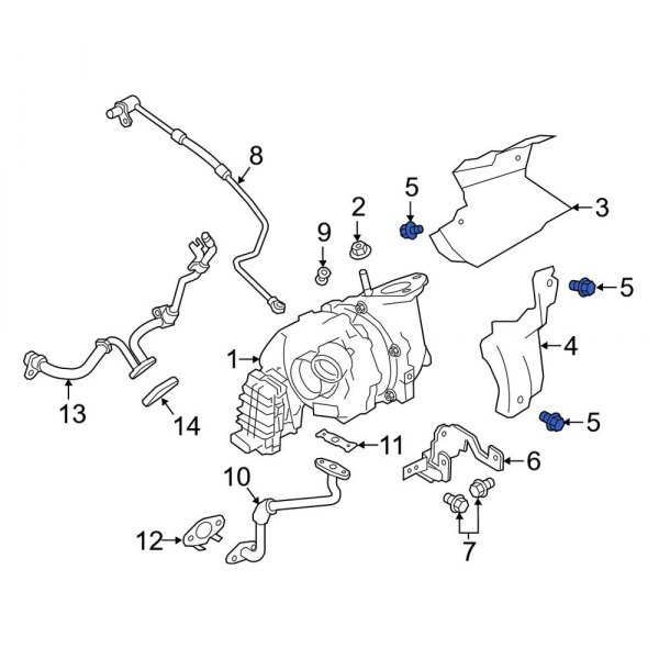 Turbocharger Mount Heat Shield Bolt