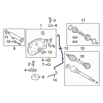 Land Rover OE - Front Upper Differential Vent Hose