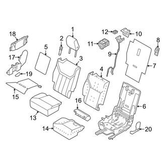 Land Rover OE - Seats & Tracks - Second Row Seats (40% Side, W/O Climate Seats)