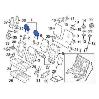 Land Rover OE - Center Right Headrest