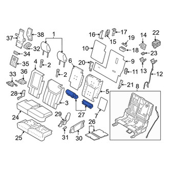 Land Rover OE - Center Left Outer Seat Hinge