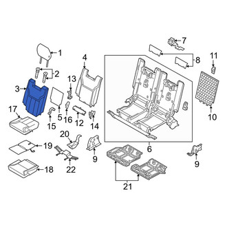Land Rover OE - Front Right Seat Back Cushion Cover