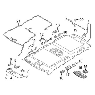 Land Rover OE - Roof - Interior Trim (W/O Power Glass Sunroof)