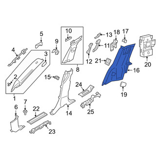 Land Rover OE - Right Body C-Pillar Trim Panel