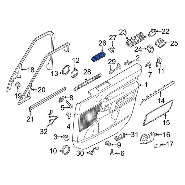 Door Switch Trim Panel