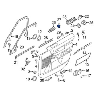 Land Rover OE - Left Door Switch Trim Panel Bracket