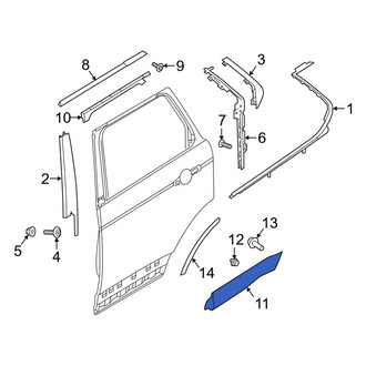 Land Rover OE - Front Right Door Molding