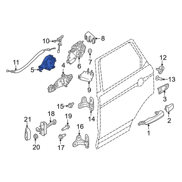 Exterior Door Handle Base Bracket