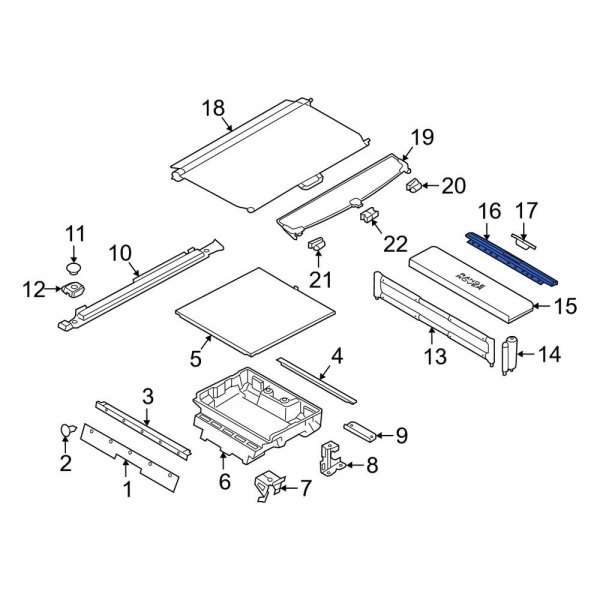 Liftgate Trim Scuff Plate