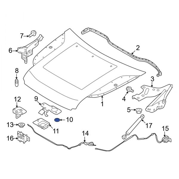 Land Rover OE RYH500370 - Catalytic Converter Nut