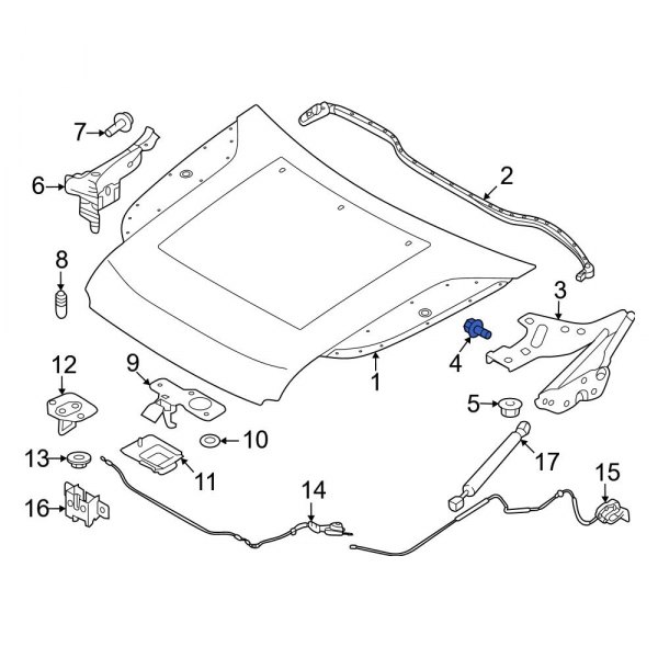 Hood Hinge Bolt