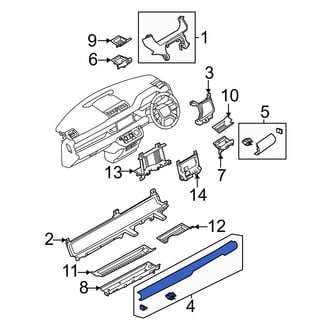 Land Rover OE - Right Lower Instrument Panel Molding