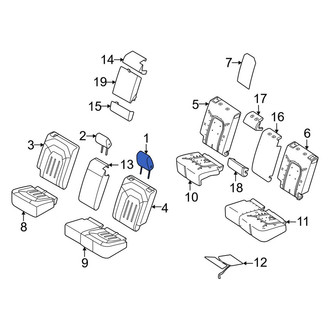 Land Rover OE - Center Left Headrest