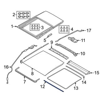 Land Rover OE - Front Sunroof Glass Seal