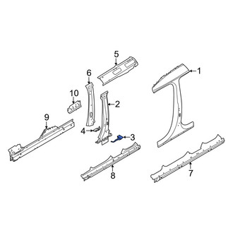 Land Rover OE - Left Outer Body B-Pillar Reinforcement Insulator