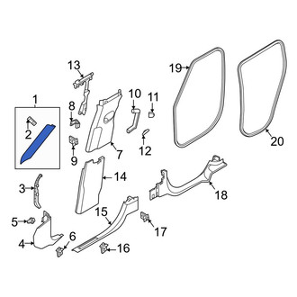 Land Rover OE - Right Upper Body A-Pillar Trim Panel