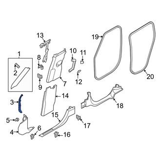 Land Rover OE - Left Upper Body A-Pillar Trim Panel
