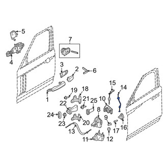 Land Rover OE - Front Door Latch Cable
