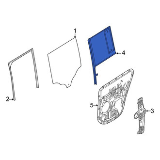 Land Rover OE - Center Left Vent Window Assembly