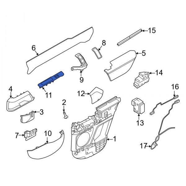 Door Window Switch Bezel