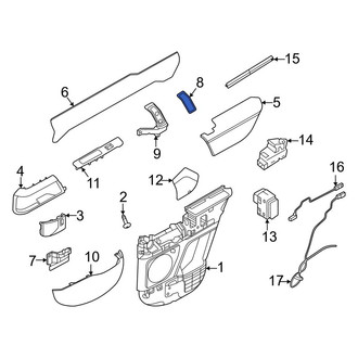 Land Rover OE - Center Left Door Panel Handle Cover